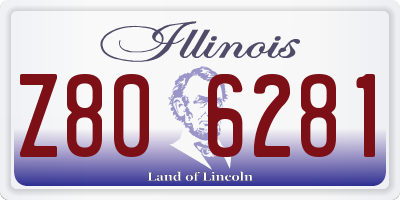 IL license plate Z806281
