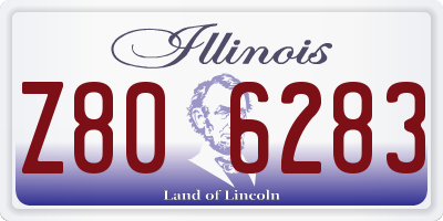 IL license plate Z806283