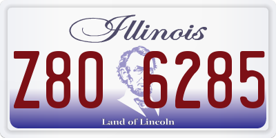 IL license plate Z806285