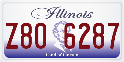 IL license plate Z806287