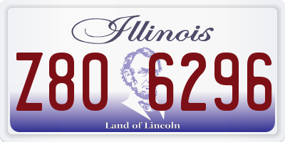 IL license plate Z806296