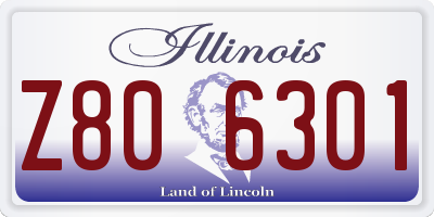 IL license plate Z806301