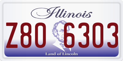 IL license plate Z806303