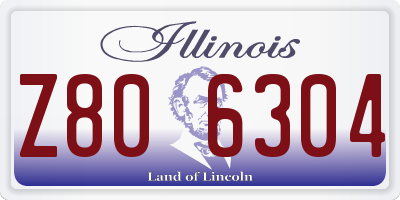 IL license plate Z806304
