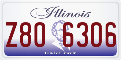 IL license plate Z806306