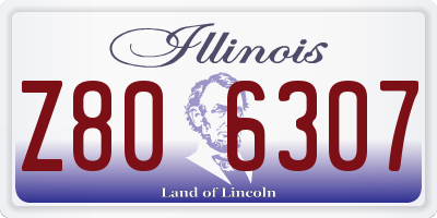 IL license plate Z806307
