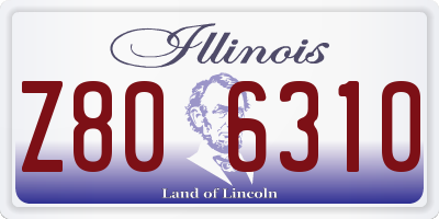IL license plate Z806310