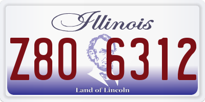 IL license plate Z806312