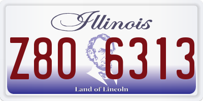 IL license plate Z806313