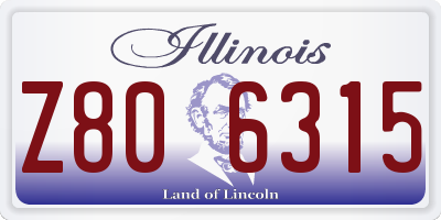 IL license plate Z806315