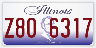 IL license plate Z806317