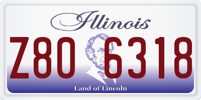 IL license plate Z806318