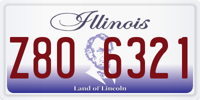IL license plate Z806321
