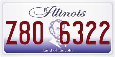 IL license plate Z806322