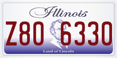 IL license plate Z806330