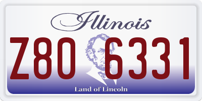 IL license plate Z806331