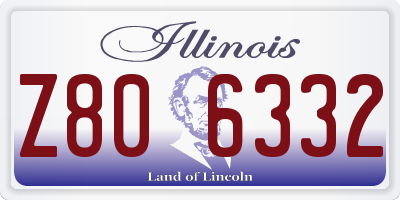 IL license plate Z806332