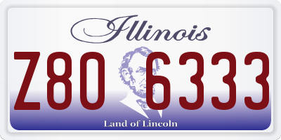 IL license plate Z806333