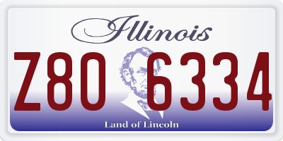IL license plate Z806334