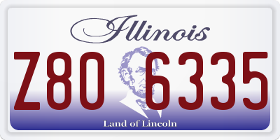 IL license plate Z806335