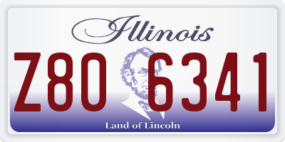IL license plate Z806341