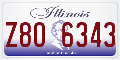 IL license plate Z806343