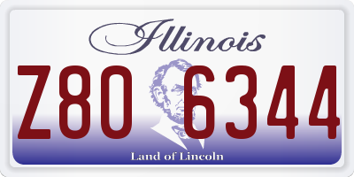 IL license plate Z806344