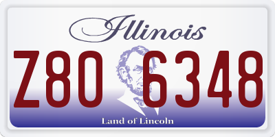 IL license plate Z806348