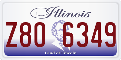 IL license plate Z806349