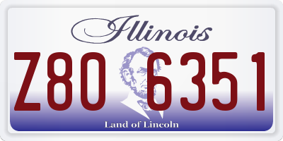IL license plate Z806351