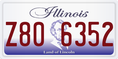 IL license plate Z806352