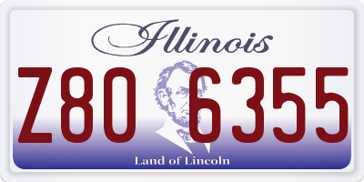 IL license plate Z806355