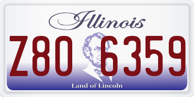 IL license plate Z806359