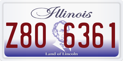 IL license plate Z806361