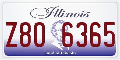 IL license plate Z806365