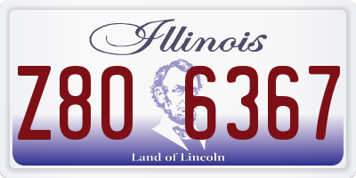 IL license plate Z806367