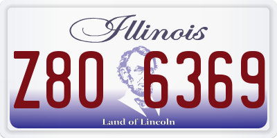 IL license plate Z806369