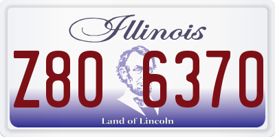 IL license plate Z806370