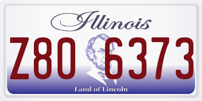 IL license plate Z806373