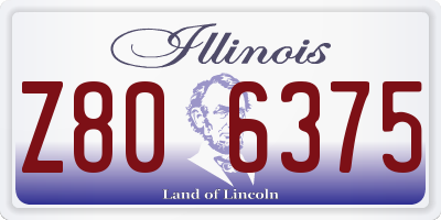 IL license plate Z806375