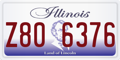 IL license plate Z806376