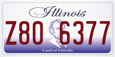 IL license plate Z806377