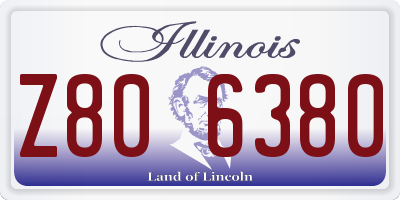 IL license plate Z806380