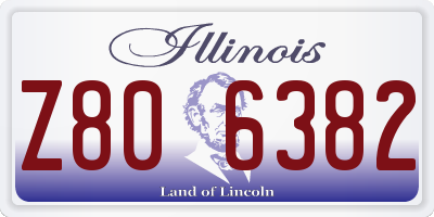 IL license plate Z806382