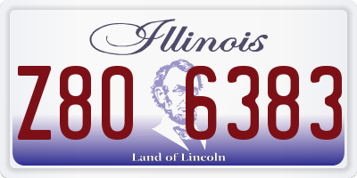 IL license plate Z806383