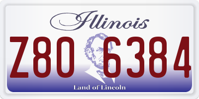 IL license plate Z806384