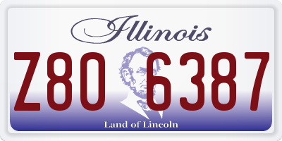 IL license plate Z806387