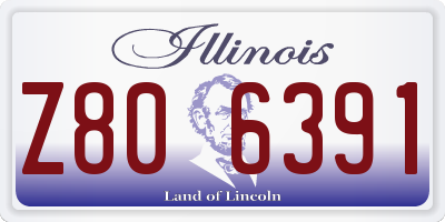 IL license plate Z806391