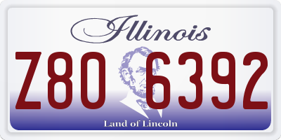 IL license plate Z806392