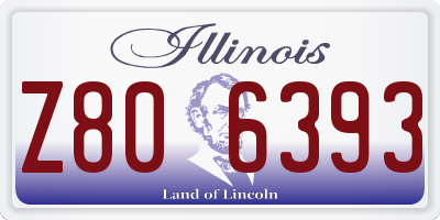 IL license plate Z806393